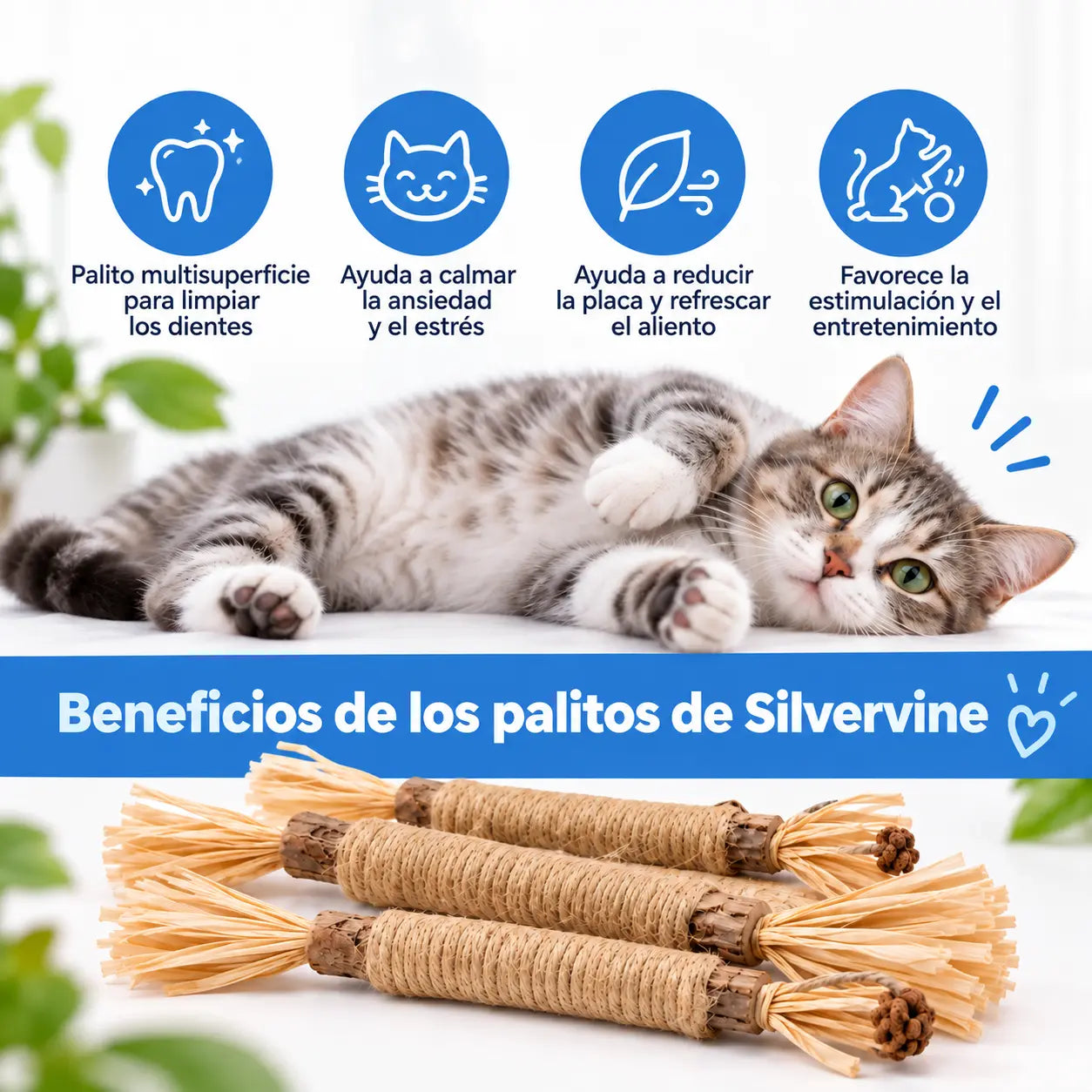 Vidatabi – Palitos Dentales Naturales para Gatos
