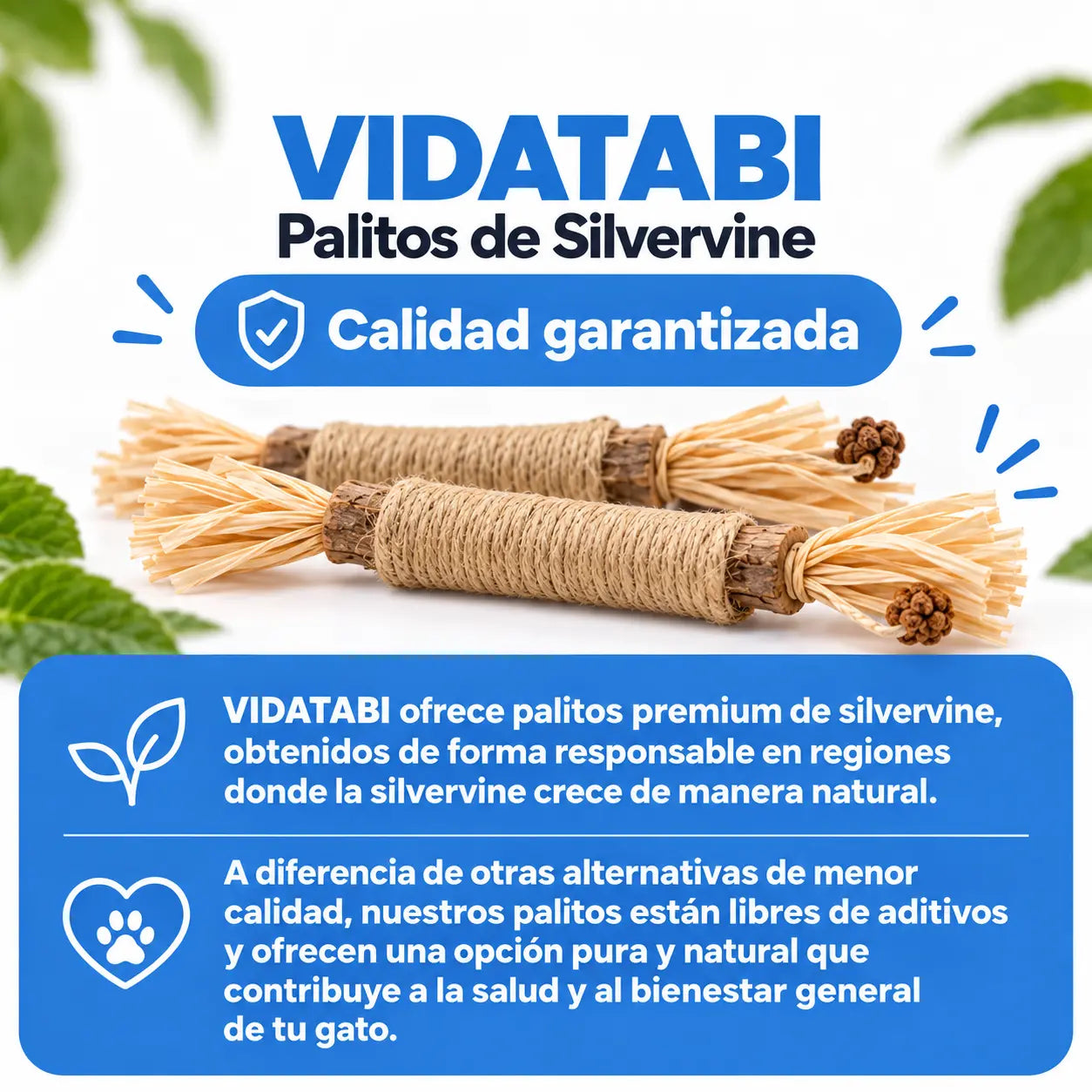 Vidatabi – Palitos Dentales Naturales para Gatos