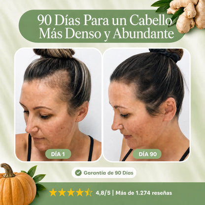 Menos caída del cabello en 26 días o menos